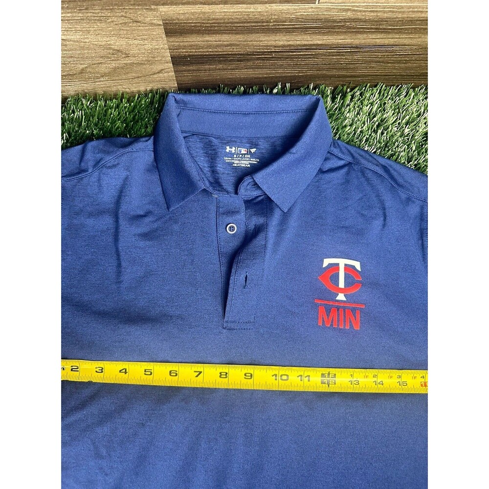 New Men's Under Armour Minnesota Twins Novelty Polo Blue Style Size Sm